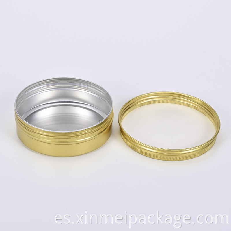 gold 100ml aluminum tin jars
